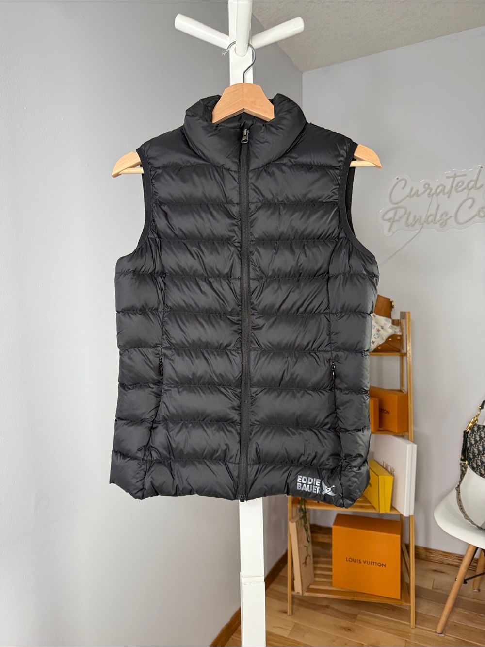Eddie Bauer Women's Black Packable Down Vest